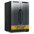 NewAir 20" Dual Zone Beverage Refrigerator & Wine Cooler for 12 Bottles & 39 Cans