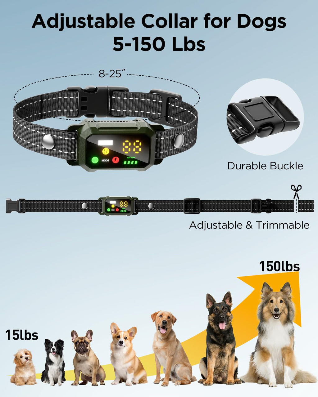 BLACKDOG Military Dog Shock Collar - 4200ft Dog Training Collar with Remote