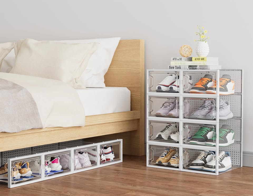 HOMIDEC Shoe Storage, 12 Pack Shoe Organizer