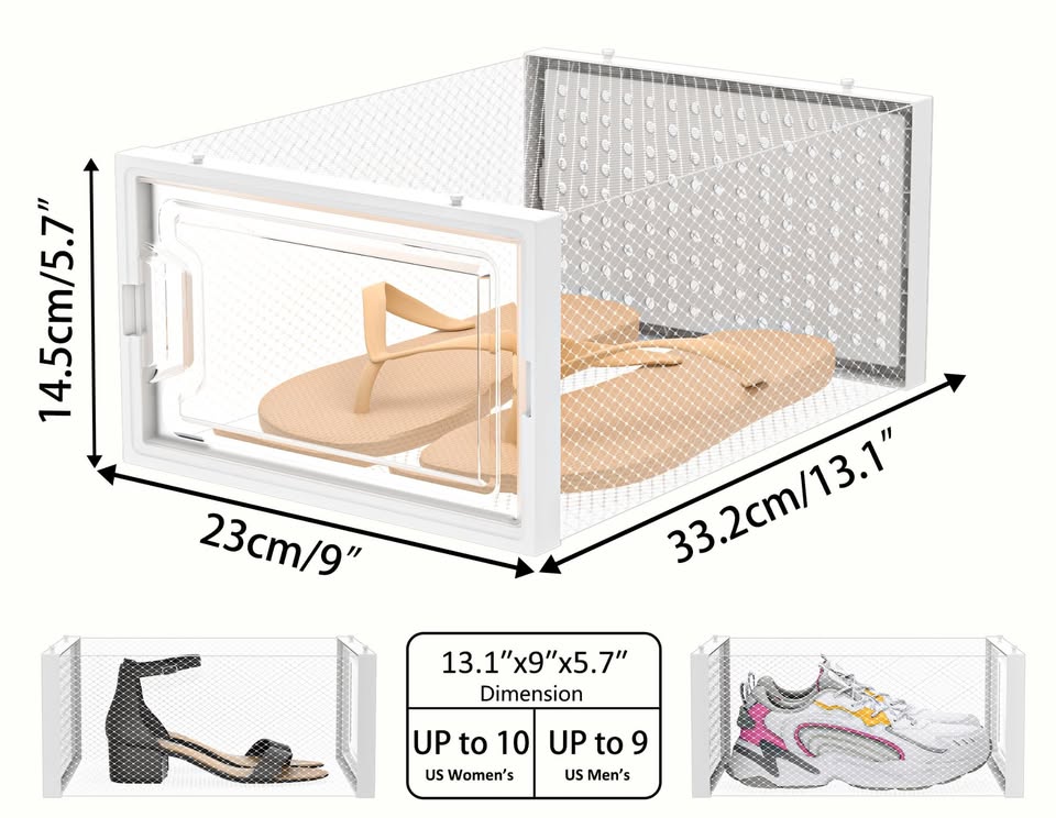 HOMIDEC Shoe Storage, 12 Pack Shoe Organizer
