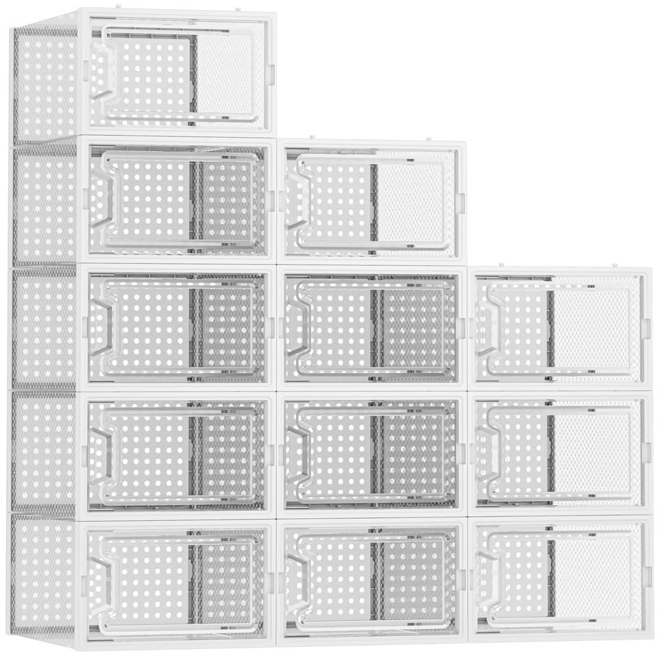 HOMIDEC Shoe Storage, 12 Pack Shoe Organizer