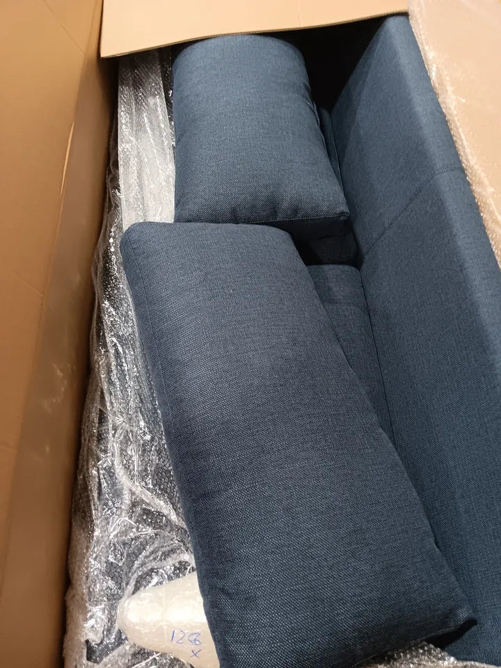 Linen Fabric Corner Couch with Metal Legs, Convertible Modular Sofa