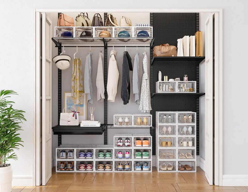 HOMIDEC Shoe Storage, 12 Pack Shoe Organizer