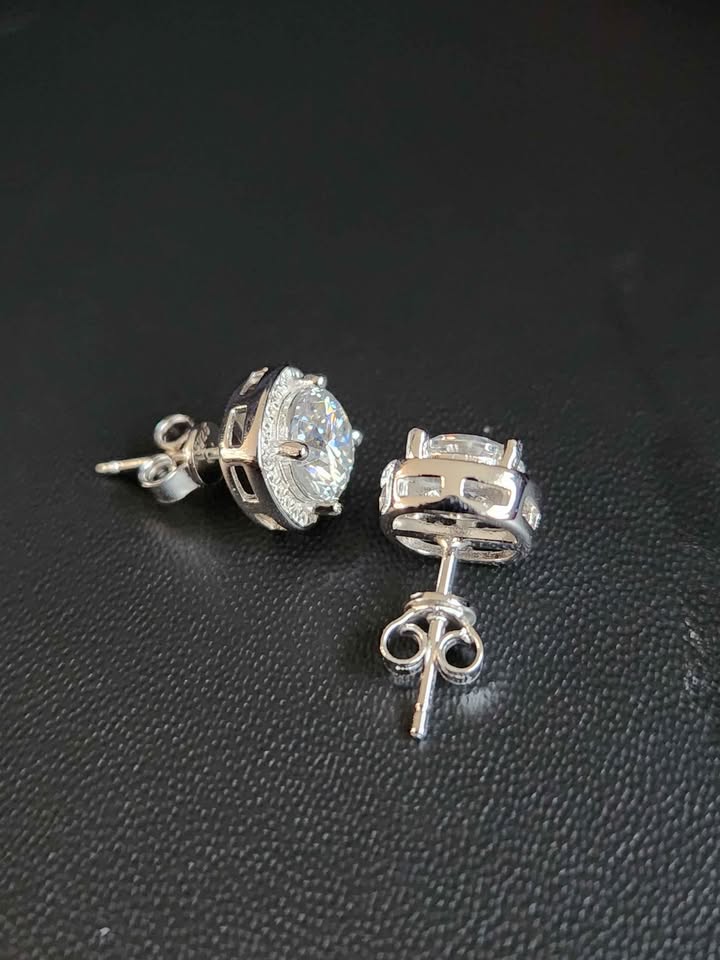 VVS1 Moissanite Square Stud Luxury Earrings