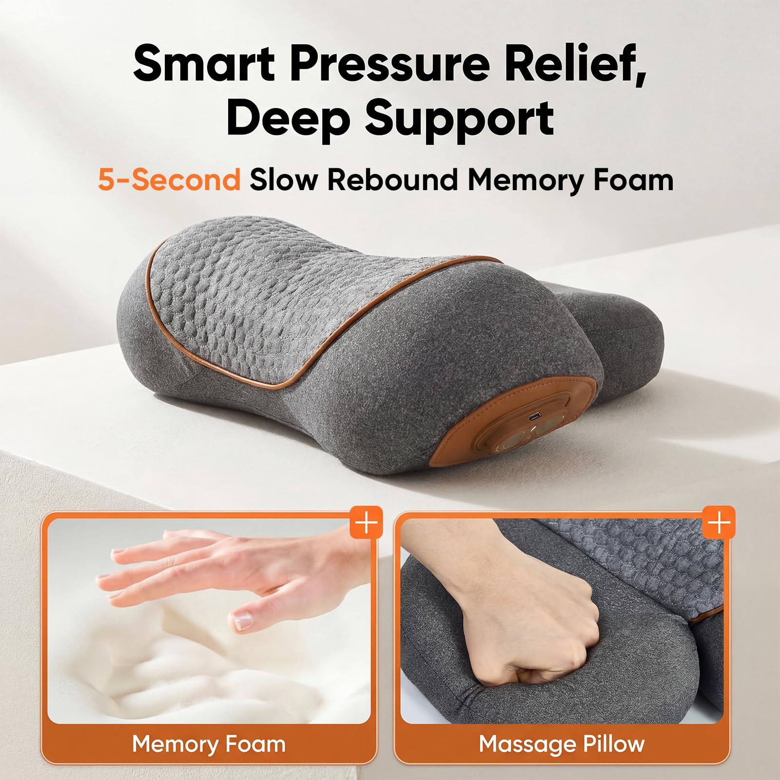 Neck Massager Pillow with Heat & Cervical Traction