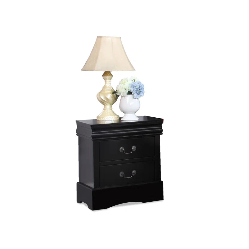 Ely 2 - Drawer Nightstand in Black