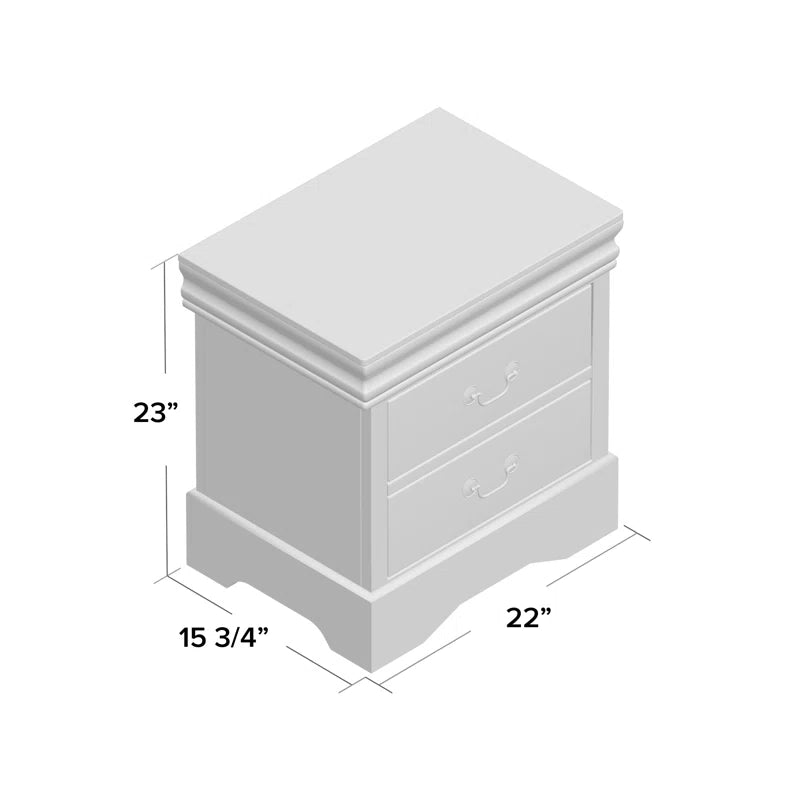 Ely 2 - Drawer Nightstand in Black
